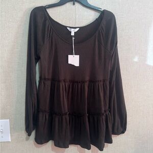 LC Lauren Conrad women’s ribbed shirt